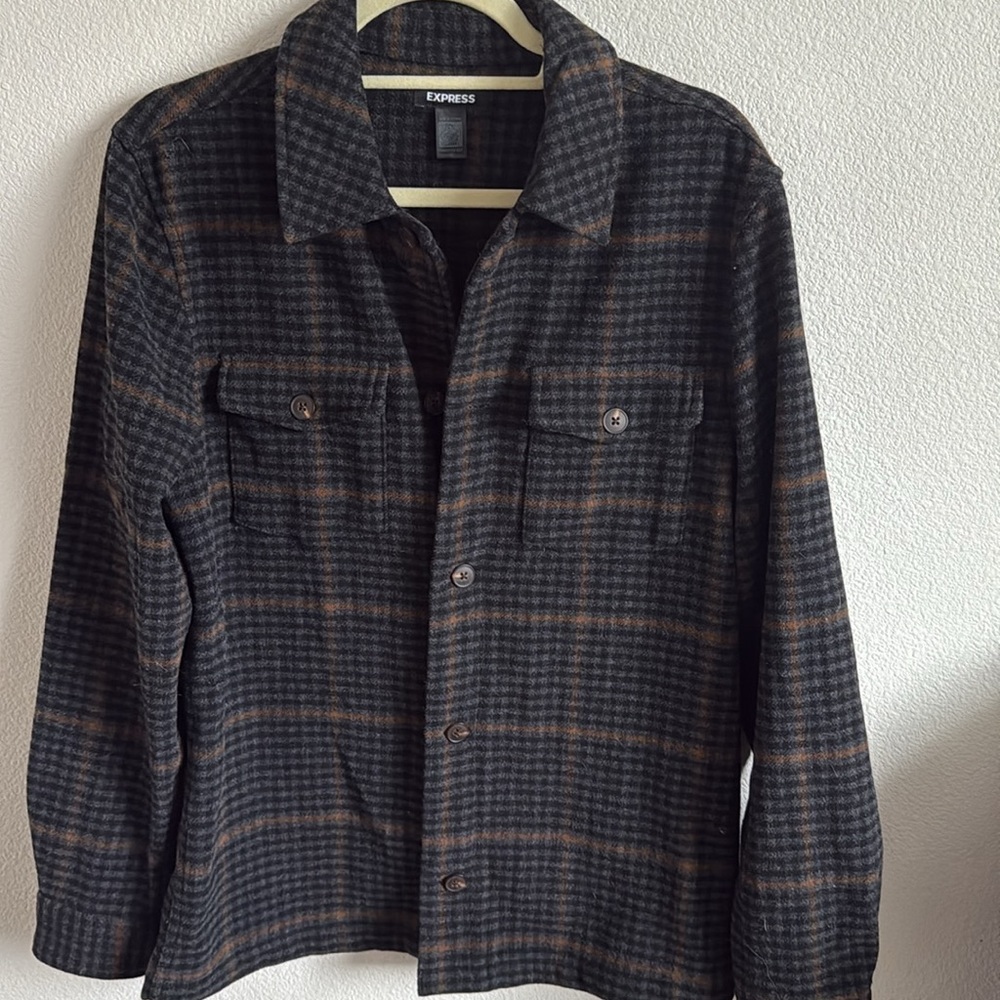Men's Express Wool-Blend Shacket - Picture 2 of 7